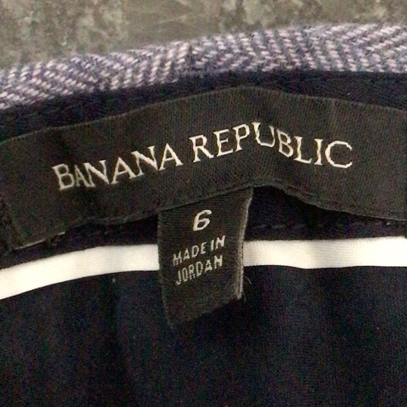 BANANA REPUBLIC Evan Wool Blend Light Lavender Purple Herrinbone Pants - US 6 - Picture 4 of 6